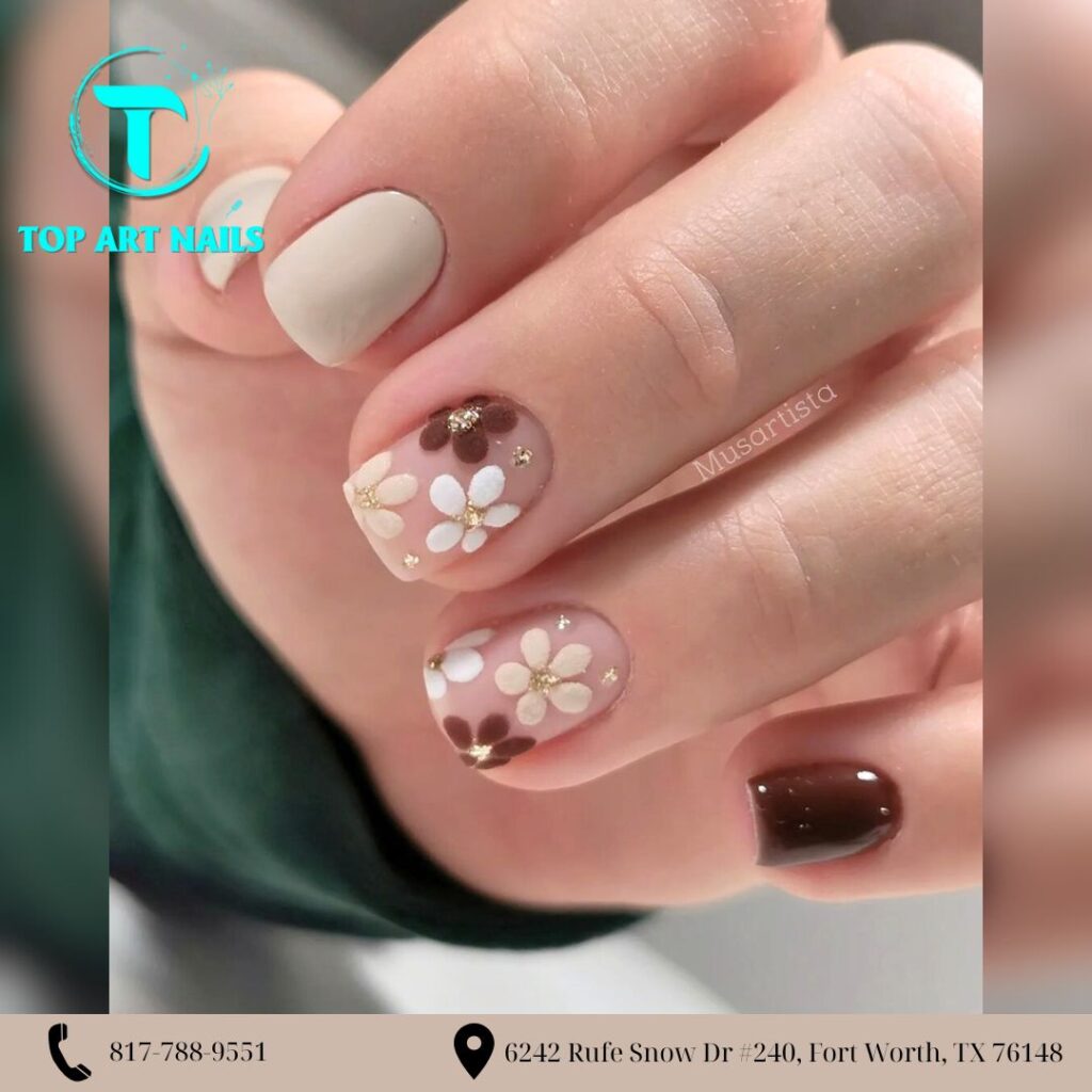 Long-lasting gel manicure cured under UV light at nail salon 76148